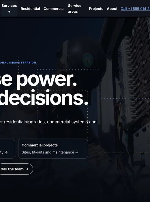 VoltEdge Electrical homepage preview