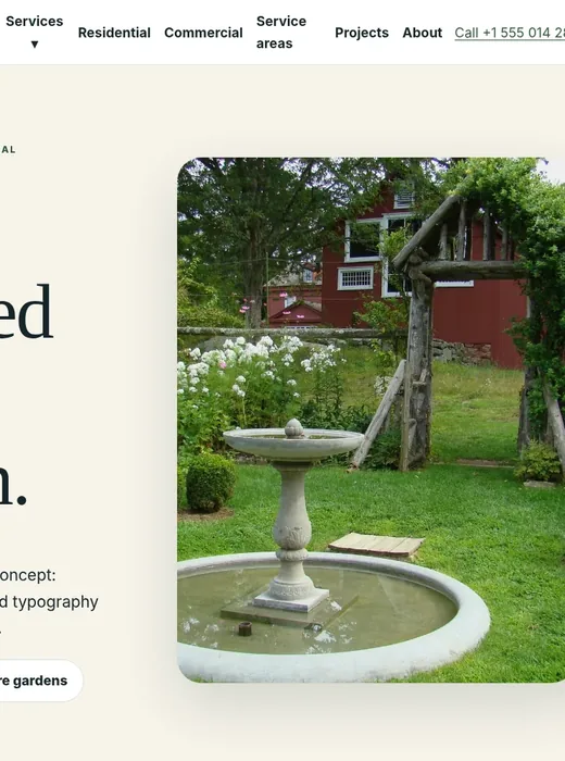 Verdant Landscapes homepage preview