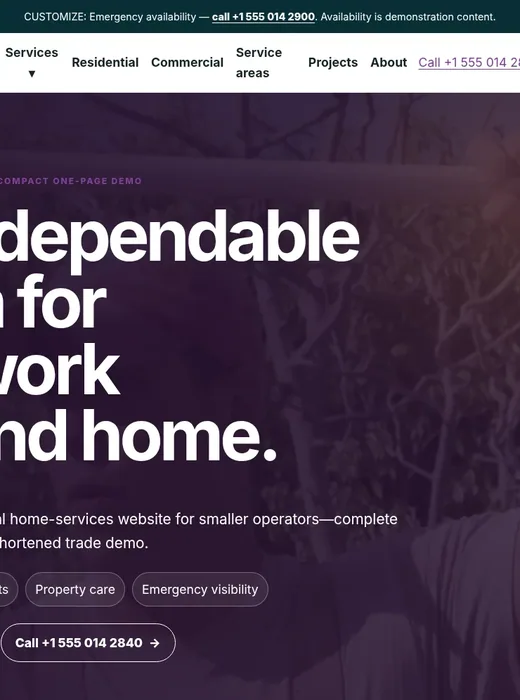 HomeBase Services homepage preview