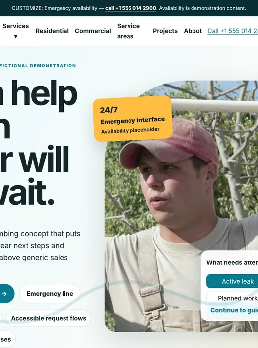 ClearPipe Plumbing homepage preview